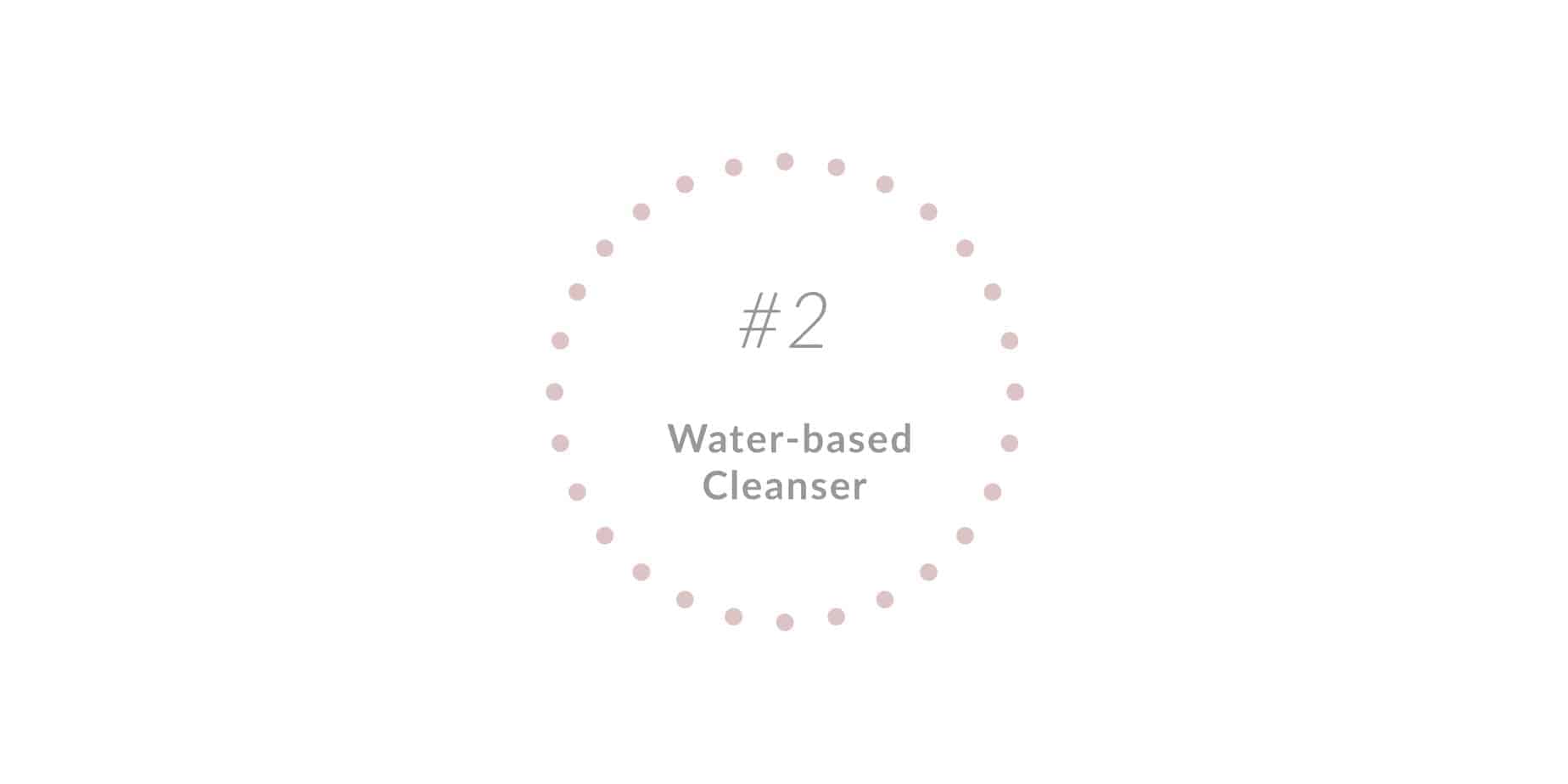 Schriftzug Water-based cleanser/Waschcreme