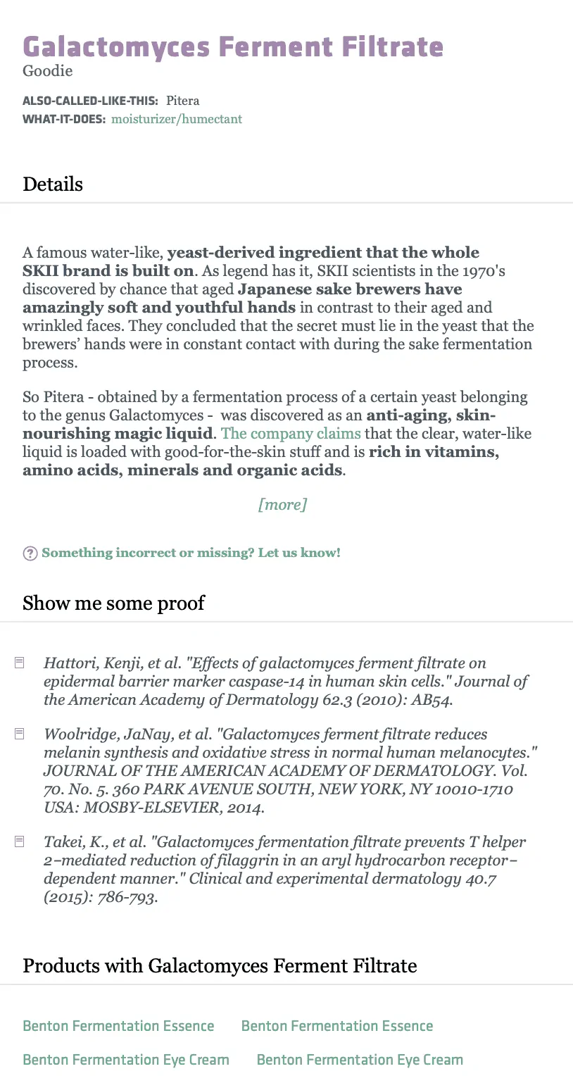 INCI Decoder Ingredients